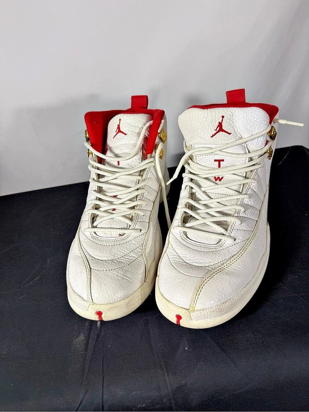 Air Jordan 12 Retro FIBA 2019 Men's 10.5 White Red Gold 130690-107 w/Box